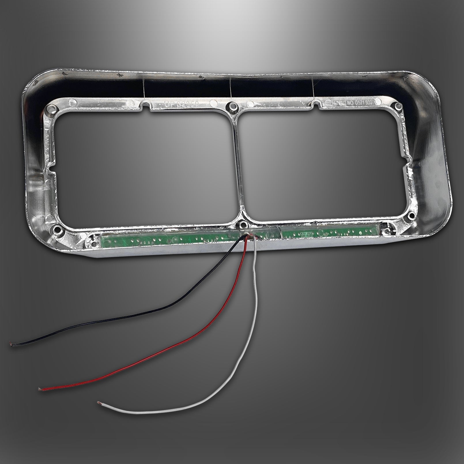 Headlight Bezels Chrome w/Visor 12" LED Light Strip Replacement for 4x6 Lights Kenworth T400 T600 T800 W900B W900L Peterbilt 378 379 Western Star 4900 Freightliner, White Light