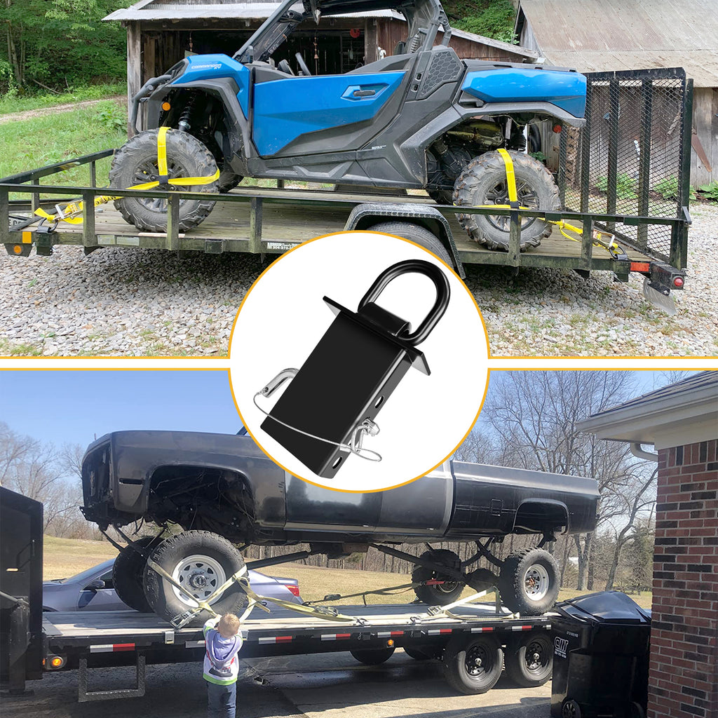 Stake Pocket D Ring for Trailer 1/2" Hitch Pin 4 Holes, 18,000lbs Heavy Duty D-Ring Removable Tie Downs for for Utility Trailers, Flatbed Trucks(4 Pack)