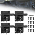 4 Pack Truck Bed Tie Down Anchors with Plates Compatible with 2015-2024 F150 F250 F350, Metal Handle Box Link Bed Tie Downs, Anti-Theft Screws OE# FL3Z-99000A64-B & FL3Z-9928408-AB