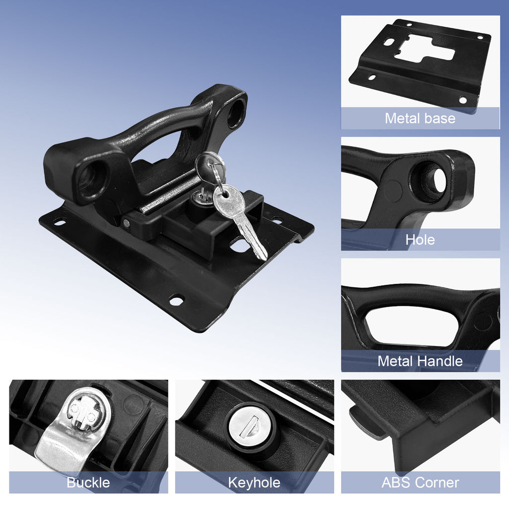 4 Pack Truck Bed Tie Down Anchors with Plates Compatible with 2015-2024 F150 F250 F350, Metal Handle Box Link Bed Tie Downs, Anti-Theft Screws OE# FL3Z-99000A64-B & FL3Z-9928408-AB